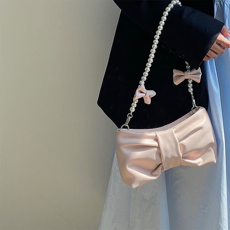 Pearl Bow Aesthetic Shoulder Bag
