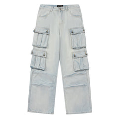 Multi Pockets Vintage Baggy Cargo Jeans