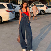 Vintage Washed Boyfriend Denim Overall