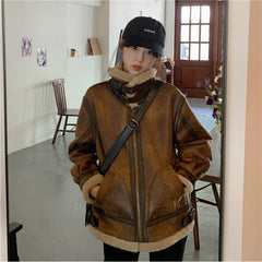Coffee Motorcycle Leather Jacket