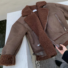 Lamb Wool Suede Velvet Jacket