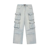 Multi Pockets Vintage Baggy Cargo Jeans