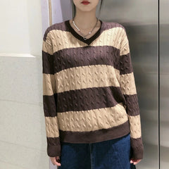 80's Downtown Girl Striped Sweater