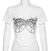 Splash Print Grunge Crop Top