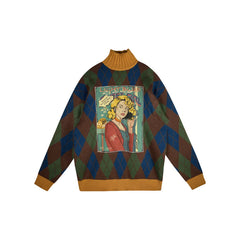 Y2K Harajuku Turtleneck Knit Oversize Warm Long Sweater