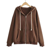 Simple Baggy Zip Up Hoodie