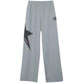 Star Patch Baggy Gray Sweatpants