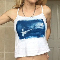 Screen Printed Crop Cami Top