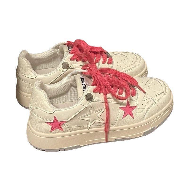 Aesthetic Pink Star Sneakers