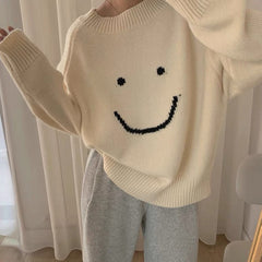 Smiley Face Oversized Sweater