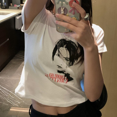 90s Figure Graphic Crop Top