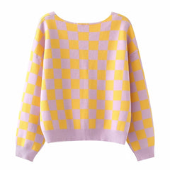 Yellow and Lavender Cardigan