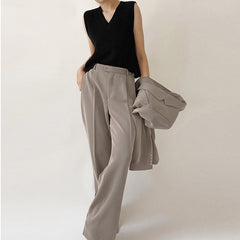 Loose Drape Commuter Simple Pants