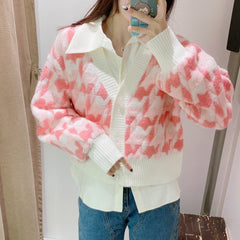 Bubble Gum Pink Knit Cardigan