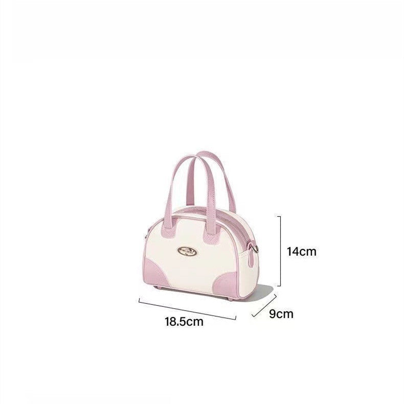Pink and White Candy Crossbody Bag
