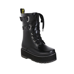 Double Row Metal Belt Martin Boots