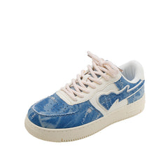 Y2K Aesthetic Denim Heart Sneakers