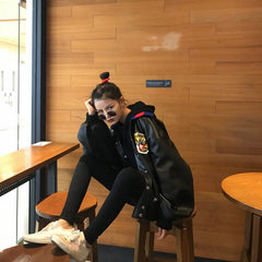 Bomber Embroidered Tiger Varsity Jacket