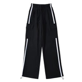 Pocket Side Stripe Baggy Sweatpants