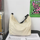 Washed Large Canvas Crossbody Bag