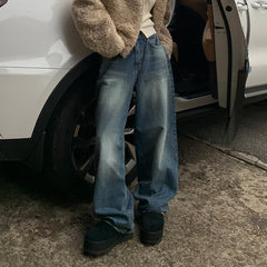 Vintage Blue Wash Boyfriend Jeans