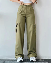 Street Style Straight Leg Cargo Pants