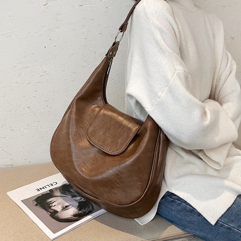 Vintage Pu Leather Shoulder Bag