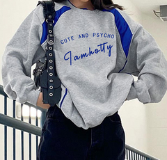 Contrast Letter Graphic Pullover Sweatshirt