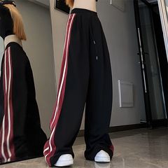 Contrast Side Stripe Baggy Sweatpants