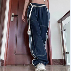 Contrast Stitch Vintage Baggy Jeans
