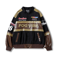 Detachable Moto Varsity Jacket