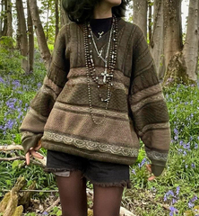 Fairygrunge Cozy Striped Downtown Sweater