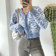 Lazy Leopard Print Knitted Cardigan