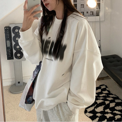 Letter Print Oversized Sweatshirt