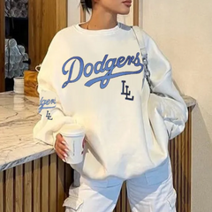 Letter Print Pullover Oversized Sweatshirt