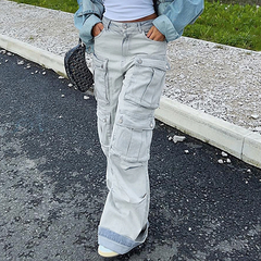 Multi Pockets Vintage Baggy Cargo Jeans