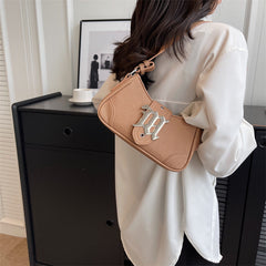 Metal Letter Buckled Crossbody Bag