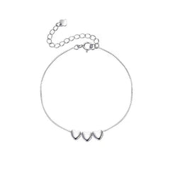 Silver Heartstrings Bracelet