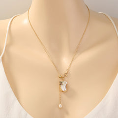Lunar Pearl Pendant Necklace