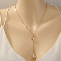 Lunar Pearl Pendant Necklace