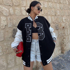 Oversized Logo Varsity Jacket