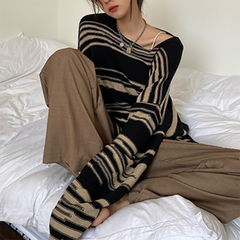 Oversized Stripe Jumper Knit Sweater