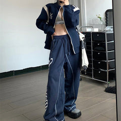 Patchwork Jacket Tracksuit Set