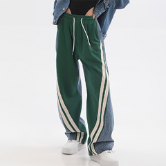 Patchwork Striped Baggy Boyfriend Jeans