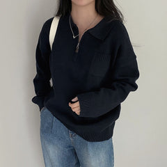 Pocket Crop Knit Sweater