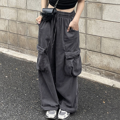 Pocket Detail Vintage Baggy Cargo Jeans