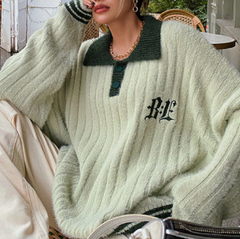 Polo Neck Cozy Knit Sweater