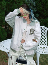 Logo Graphic Color Block Moto Jacket