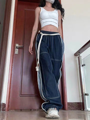 Contrast Stitch Vintage Baggy Jeans