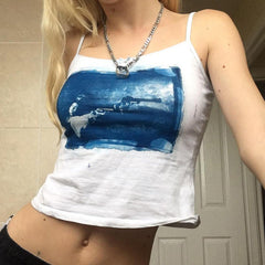 Screen Printed Crop Cami Top